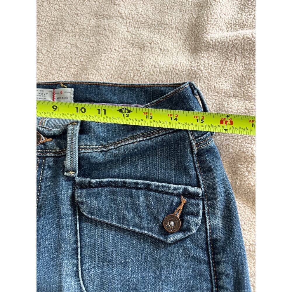 Old Navy 90's Y2K Vintage Patch Pocket Bootcut Jeans Mid Rise 6 - Picture 7 of 9